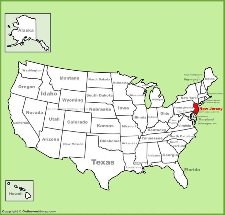 Estado De Nova Jersey No Mapa Dos Estados Unidos Heloisa Tolipan