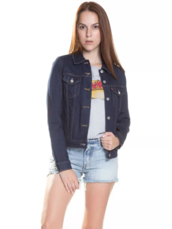 jaqueta jeans levis trucker feminina