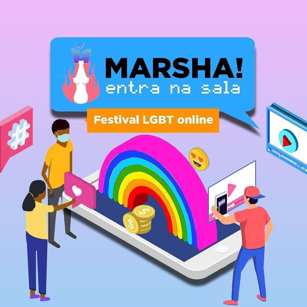 O festival “Marsha! Entra na Sala”, terá 20 horas de programação online entre os dias 4 e 5 de abril