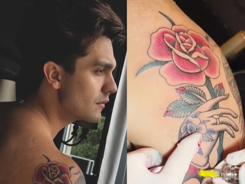 Luan Santana e a nova tatuagem (Reprodução Instagram)