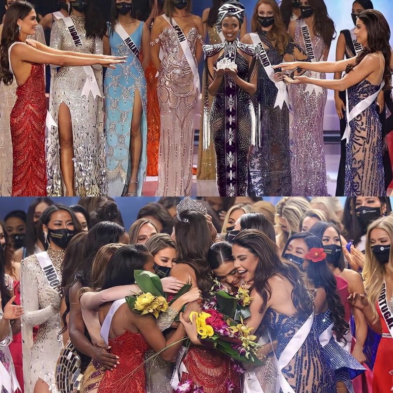 Os momentos que antecederam a vitória da mexicana Andrea Meza, que levou a coroa na 69ª edição do Miss Universo, competição em que a brasileira Julia Gama ficou em segundo lugar (Reprodução)