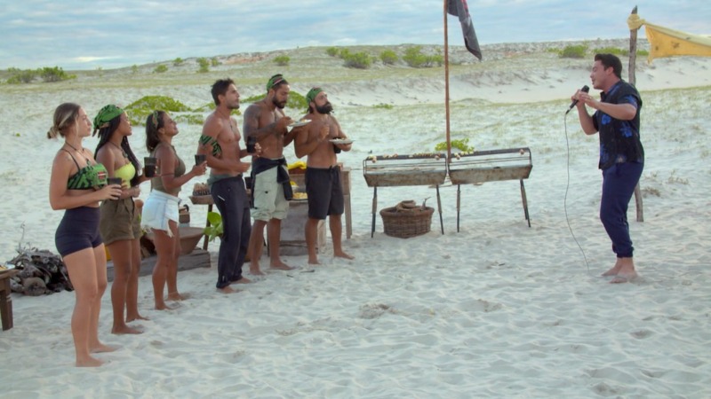 Conquistado através de prova, a tribo calango ganhou prêmio que incluiu churrasco, cerveja de marca patrocinadora e show de Wesley Safadão (Divulgação/ globo)