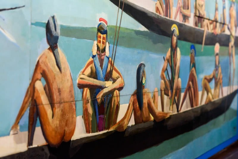 Hector Carybé e sua Embarcações com Índios(1965), que também poderá ser vista na mostra (Foto: Rogério von Krüger/Divulgação)