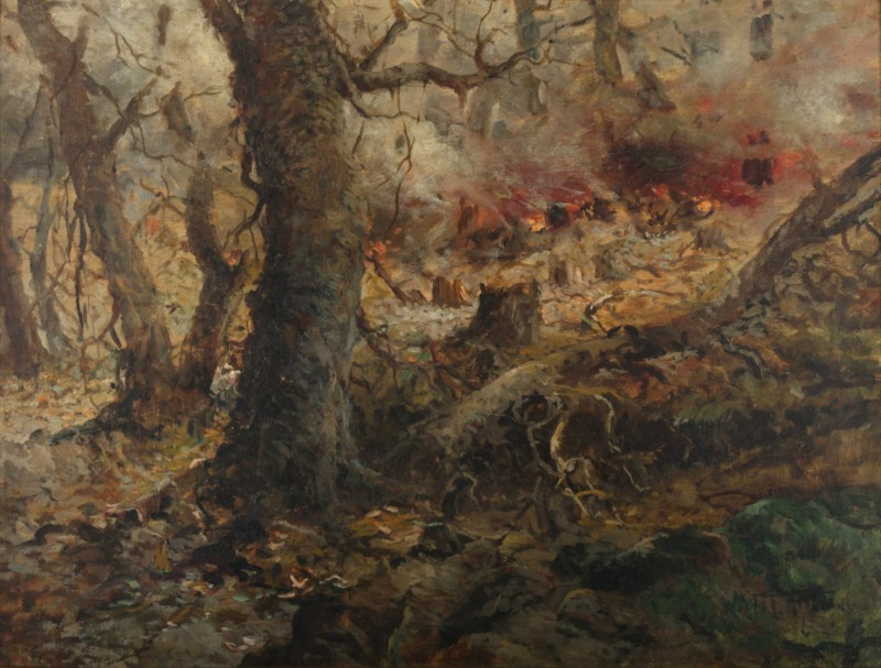 Antonio Parreiras (1860- 1937) O Fogo, 1936. Óleo sobre tela 