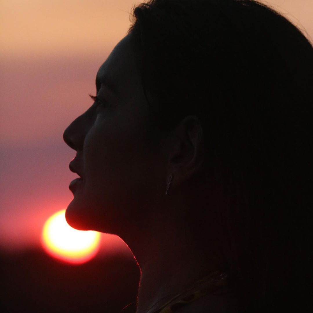 Registro da atriz em um pôr do Sol no Pantanal: ´"É ecumênico, espetaculoso" (Reprodução/ Instagram)