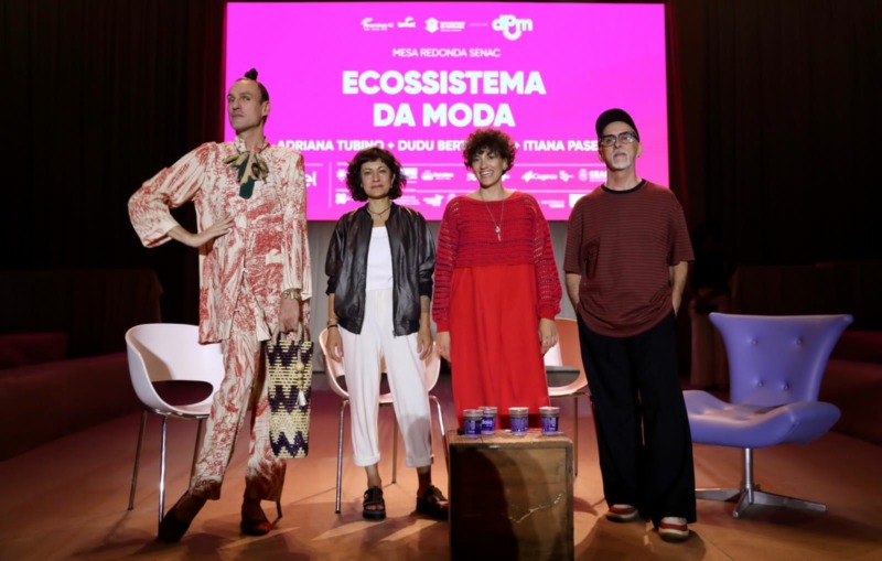 Mesa Redonda com Dudu Bertholini, Itiana Pasetti e Adriana Tubino, com mediação de Eduardo Motta (Divulgação/ DFB Festival)