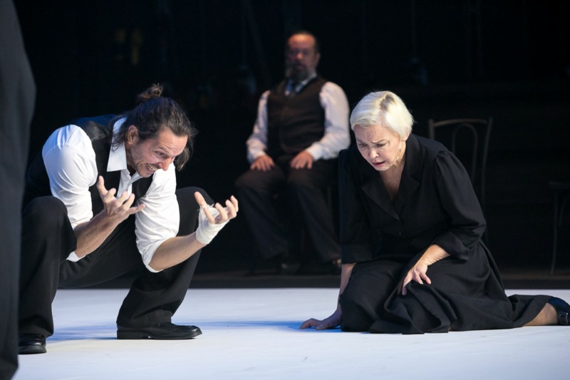 Vladimir Brichta e Julia Lemmertz em cena com espetáculo que estreia em 16 de junho (Foto: Flavia Canavarro)