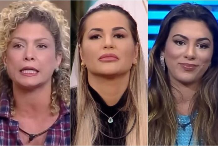 Barbara Borges, Deolane Bezerra e Pétala Barreiros disputam a 'Roça' falsa em 'A Fazenda 14' (Reprodução/ montagem)