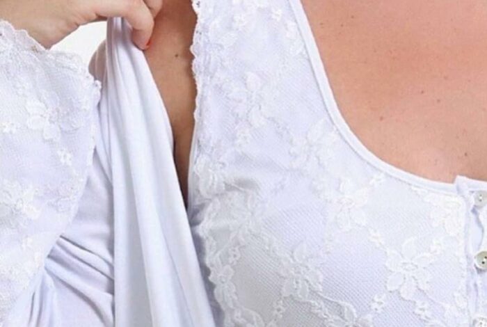 Detalhe de camisola e robe em renda branca: a Prananá Pijama e Cia exibe seus modelos leves no Minas Trend. (Divulgação)