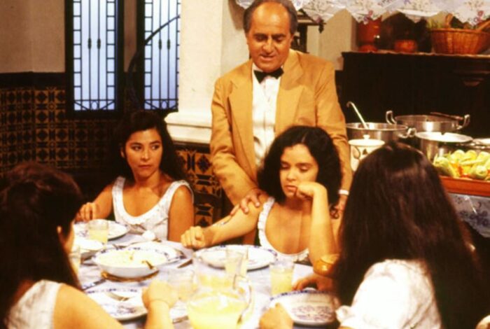 Luciana Braga e Ary Fontoura em cena da novela 'Tieta', em 1989 (Acervo/Globo)