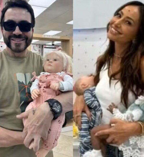 Padre Fabio de Melo e Sabrina Sato com bebês reborn (Divulgação)