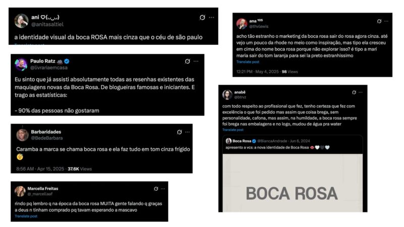 Críticas à Boca Rosa e à marca Boca Rosa Beuaty (Reprodução/X)