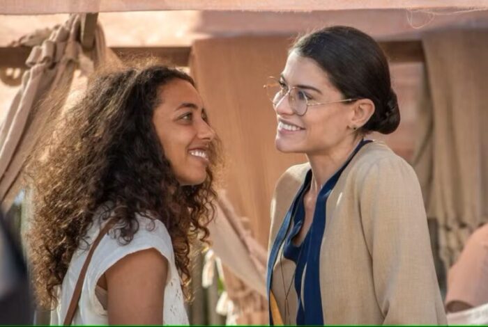 Alice Carvalho e Alinne Moraes em "Guerreiros do Sol' (Foto: Divulgação/Globo)