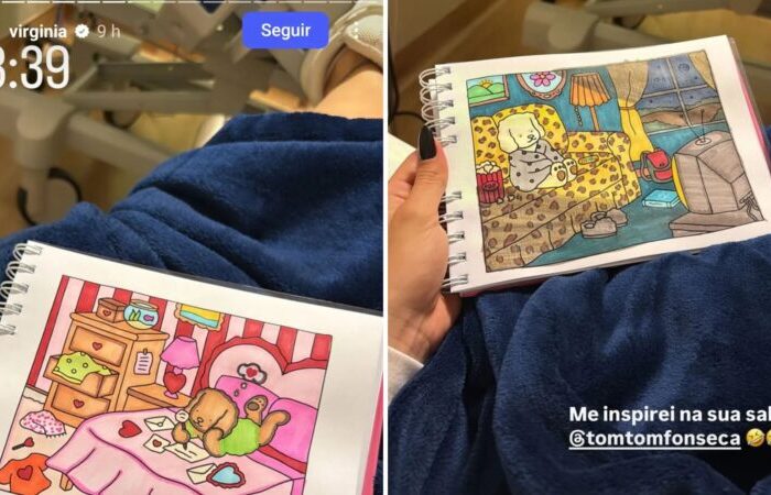 Quando precisou levar o filho mais novo, José Leonardo, ao médico, a criadora de conteúdo Virginia Fonseca passou horas colorindo.