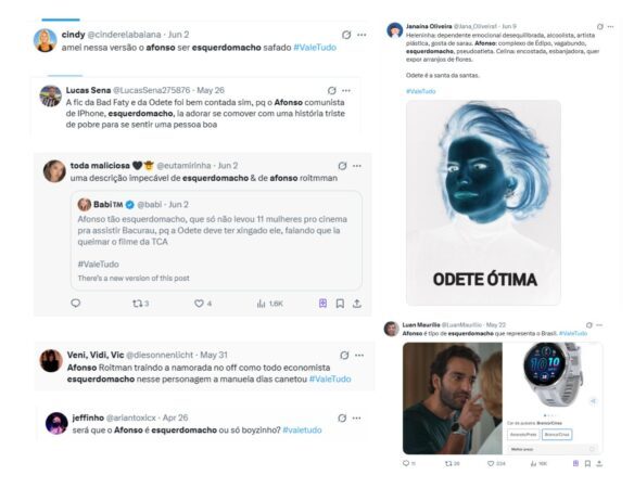 Comentários de internautas sobre Afonso Roitman, considerado um péssimo partido na web (Reprodução/X)