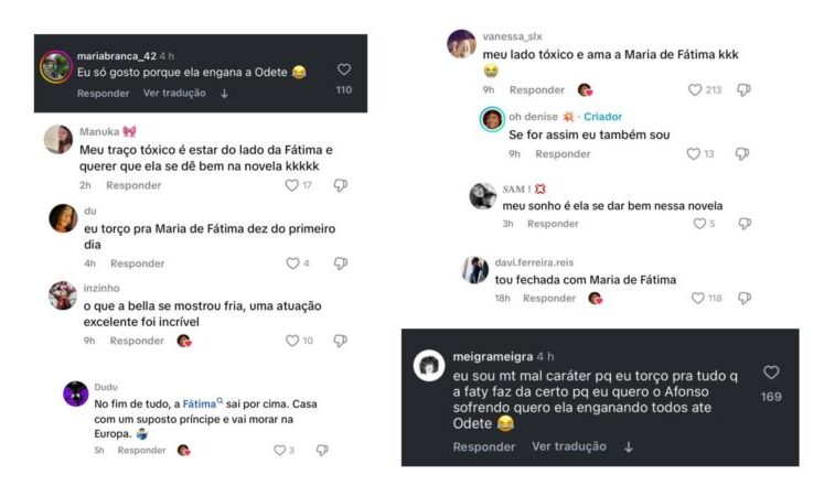 A personagem Maria de Fátima, vivida por Bella Campos, faz bastante sucesso entre o público (Reprodução/TV Globo)
