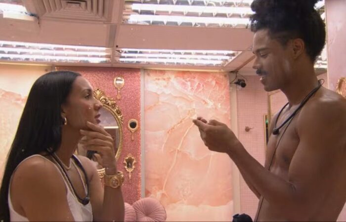 Maxiane e Breno: orbitando entre os polos no BBB26 (Foto: Reprodução/Globo)