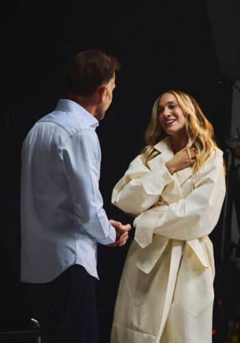 Alexandre Birman e Sarah Jessica Parker, a protagonista da campanha Inverno da Arezzo