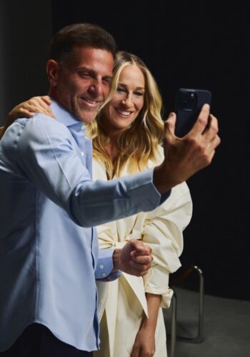 Alexandre Birman e Sarah Jessica Parker, a protagonista da campanha Inverno da Arezzo